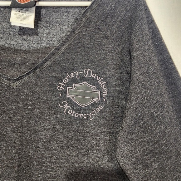 Harley Davison Women's Moore, OK Dark Gray Cozy Sweatshirt Size L - Picture 4 of 7